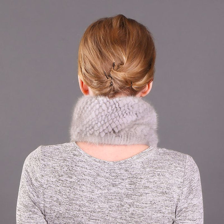 Minimalist Real Mink Fur Scarf for Women Luxurious Winter Fur Headband for Cold Weather