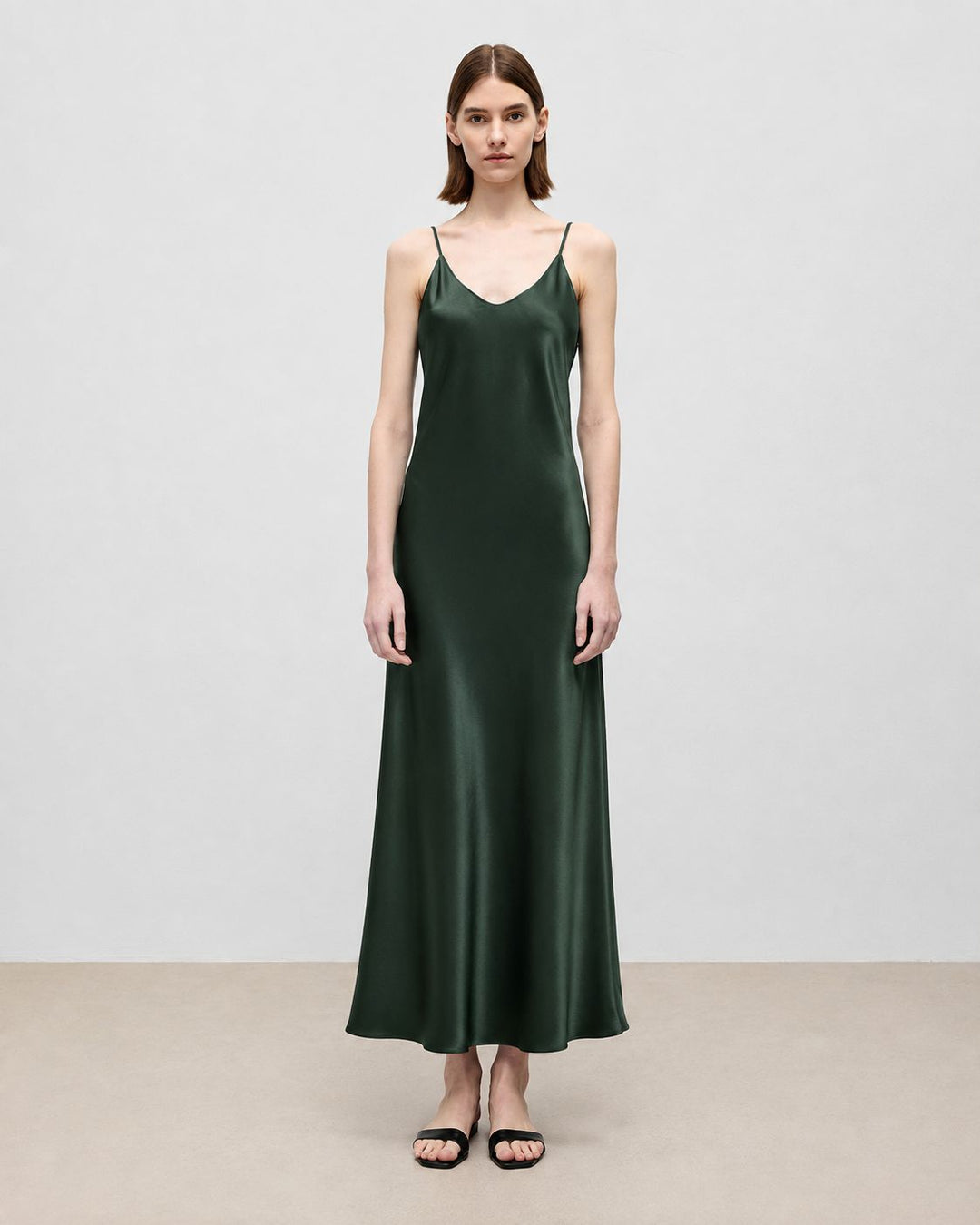 Mulberry Silk V-Neck Long Slip Dress