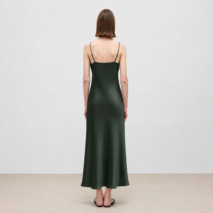 Mulberry Silk V-Neck Long Slip Dress