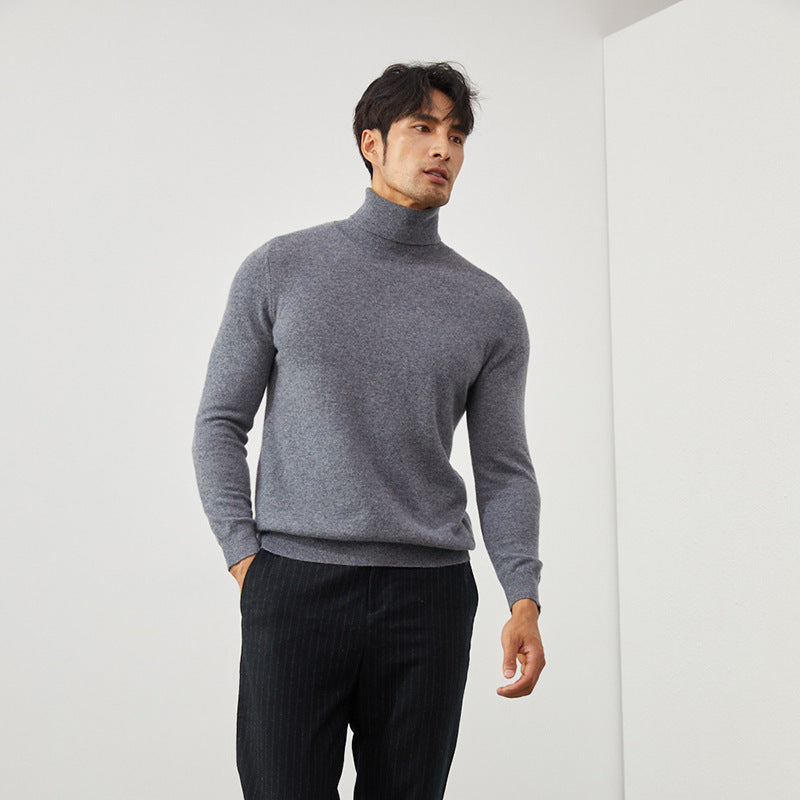 Men's Classic 100% Cashmere Turtleneck Sweater