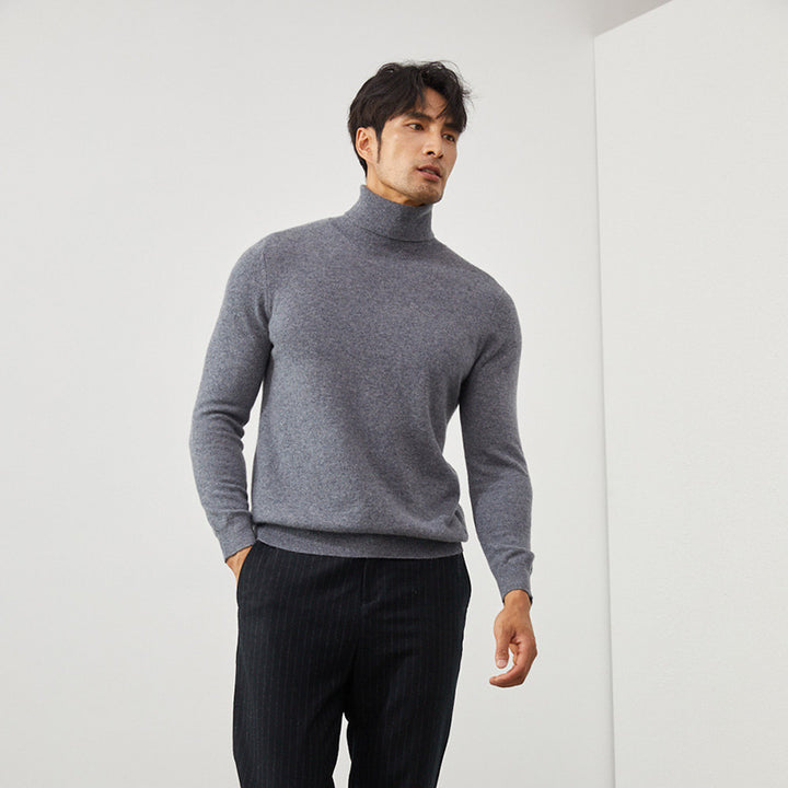 Men's Classic 100% Cashmere Turtleneck Sweater