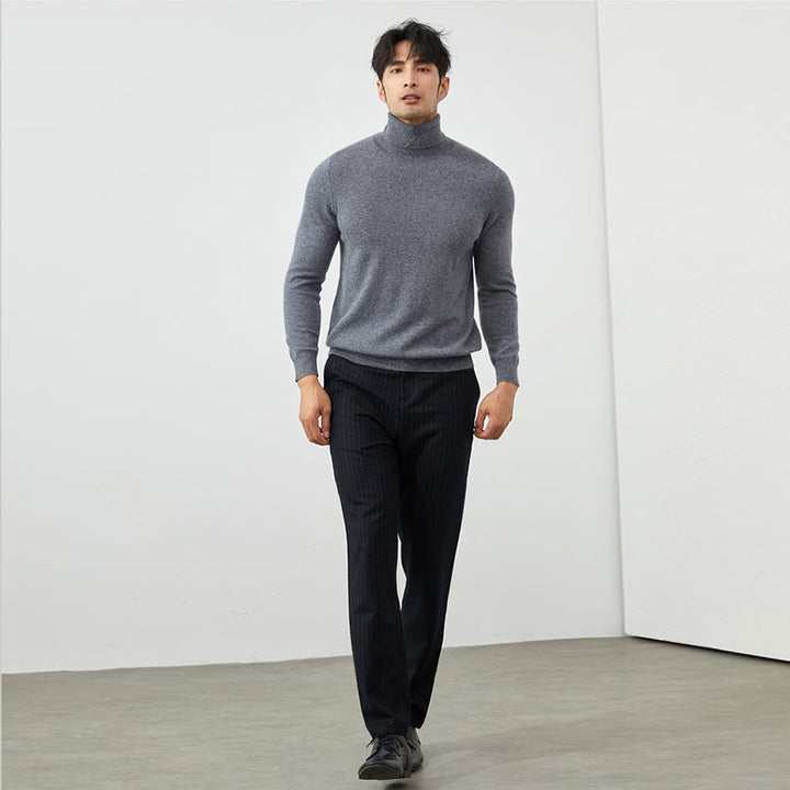 Men's Classic 100% Cashmere Turtleneck Sweater