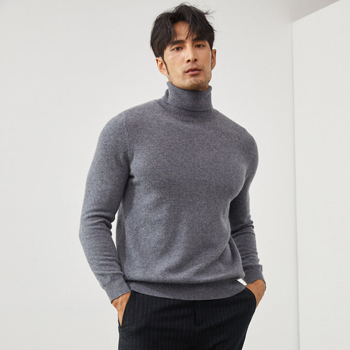 Men's Classic 100% Cashmere Turtleneck Sweater