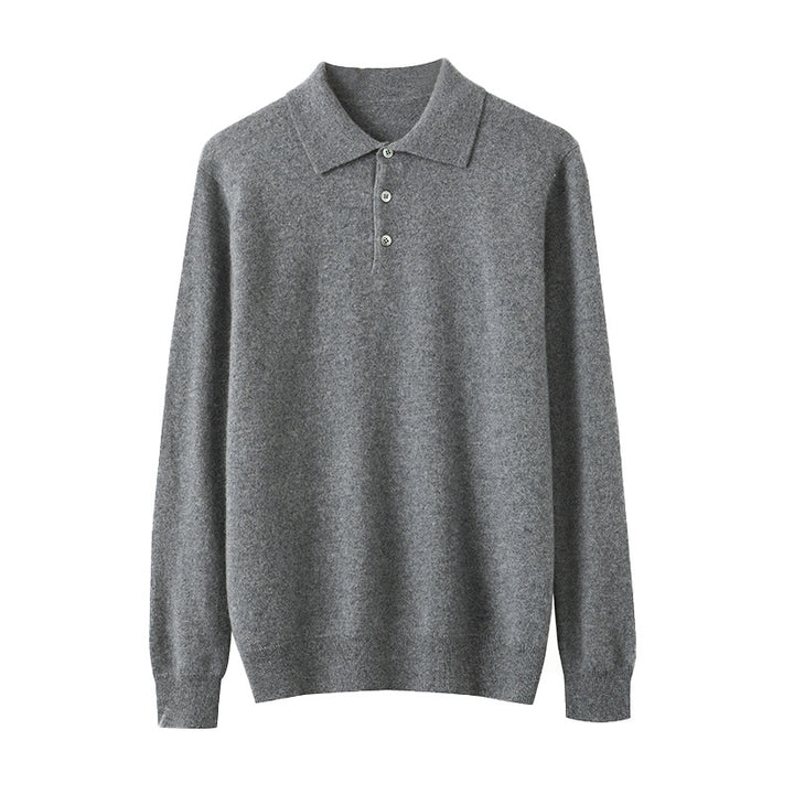 Men's Luxury 100% Cashmere Polo Sweater