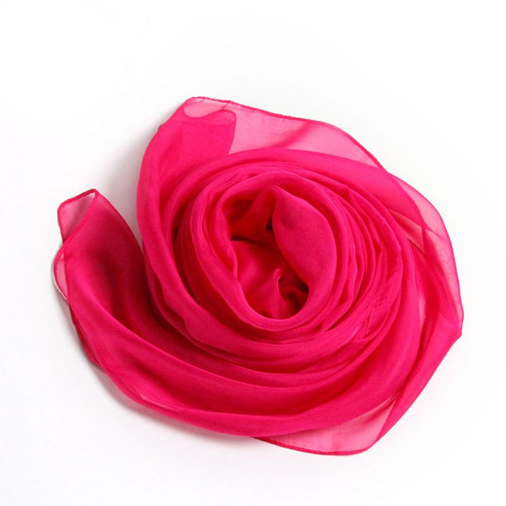71" x 43" Lightweight Solid Color 100% Silk Large Scarf