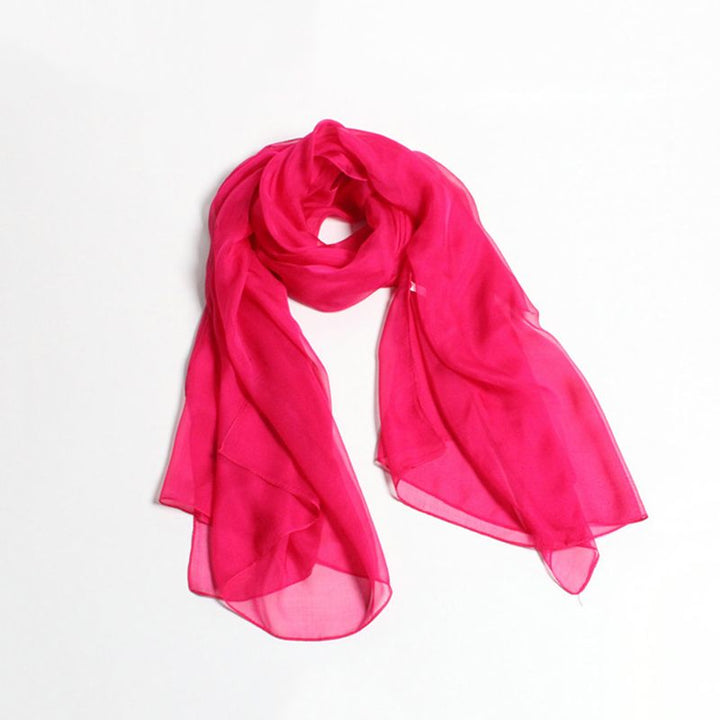 71" x 43" Lightweight Solid Color 100% Silk Large Scarf