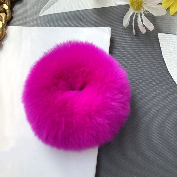 Soft Fluffy Rabbit Fur Scrunchies