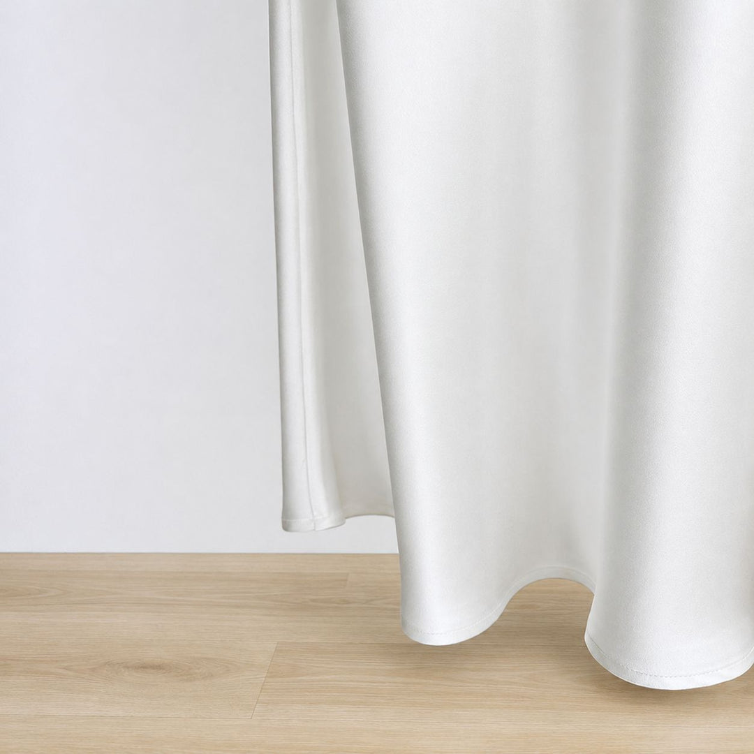 22 Momme Mulberry Charmeuse Silk Midi Skirt with Side Slit