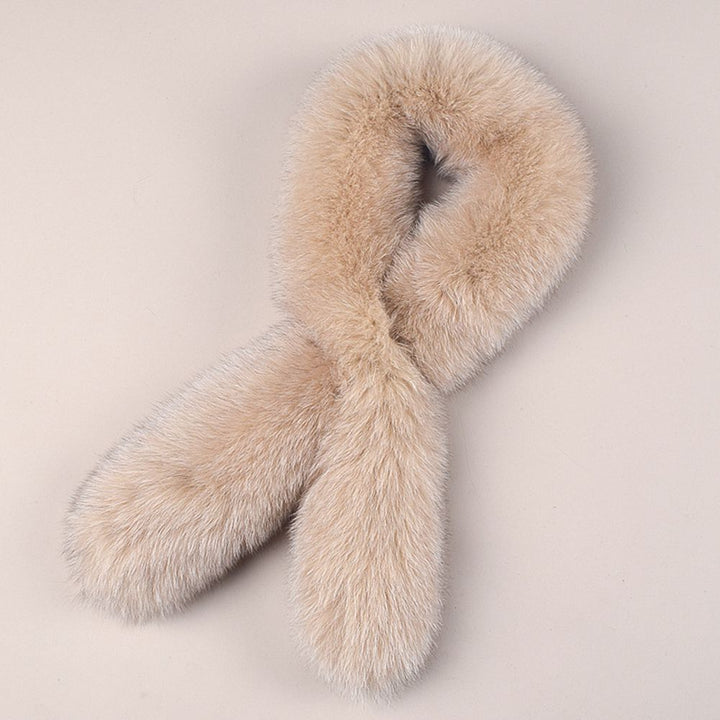 Women’s Real Fox Fur Scarf Winter Fluffy Soft Collar Wrap for Coats & Jackets