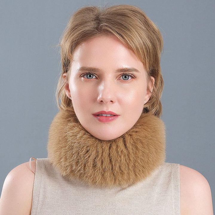 Genuine Fox Fur Scarf & Headband Luxurious 2-in-1 Winter Accessory