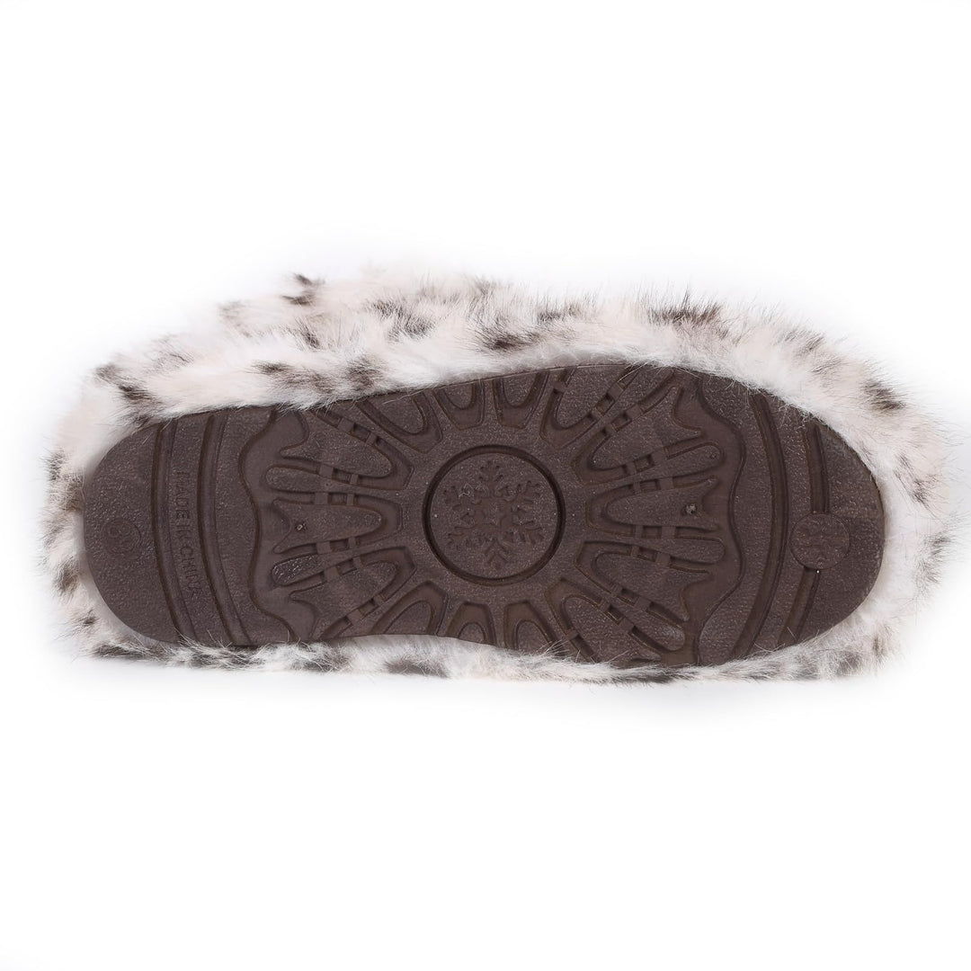 Faux Fox Wolf Leopard Animal Fur Snow Boots for Women Winter Furry Cozy Slip-On Ankle Fur Boots