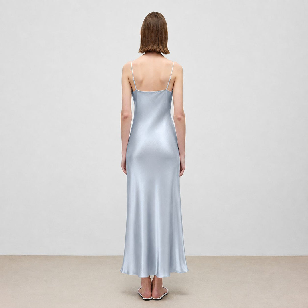 Mulberry Silk V-Neck Long Slip Dress