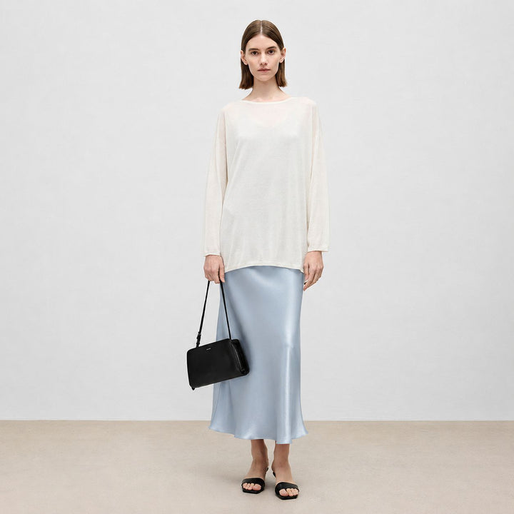Mulberry Silk V-Neck Long Slip Dress