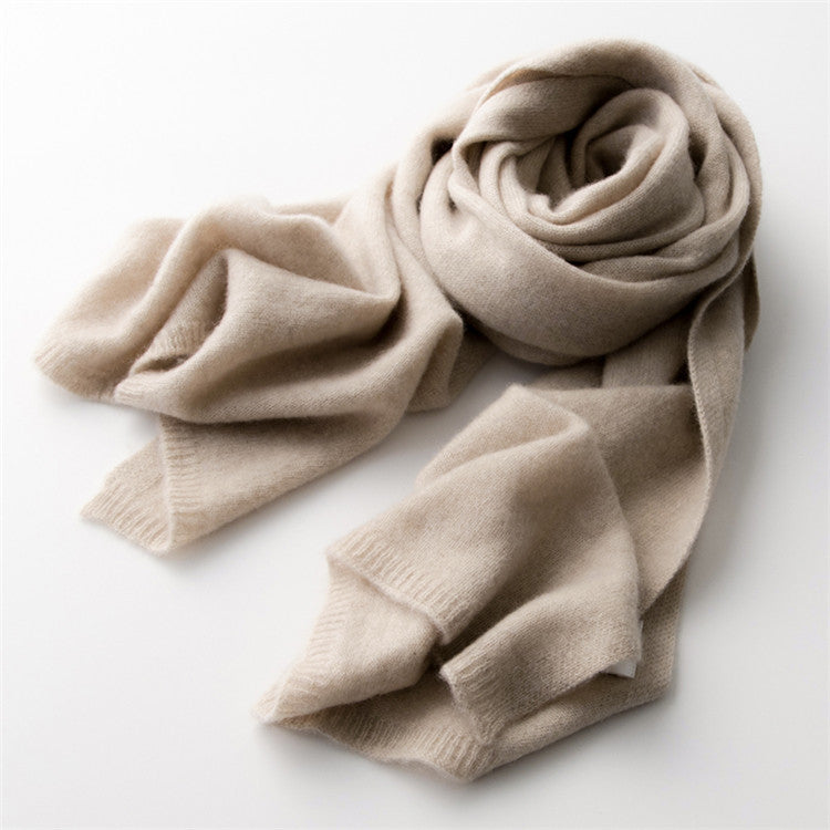 Fall and Winter Solid Color Pure Cashmere Scarf for Women