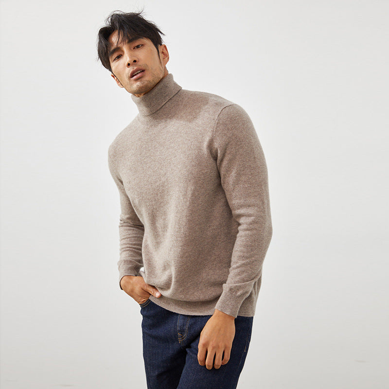 Men's Classic 100% Cashmere Turtleneck Sweater