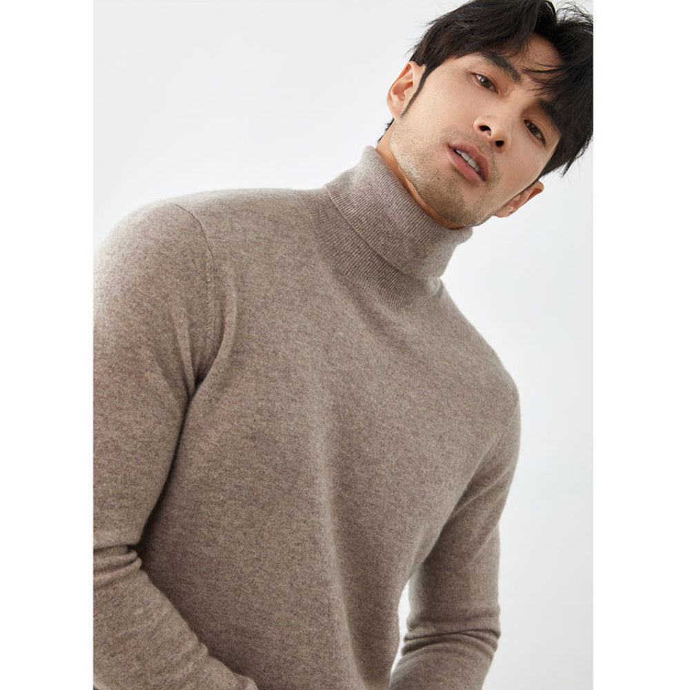 Men's Classic 100% Cashmere Turtleneck Sweater