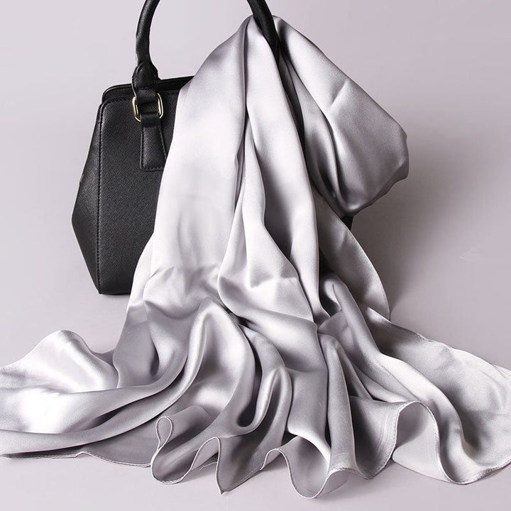 69" x 21" Classic Solid Color 100% Mulberry Silk Long Scarf for Women