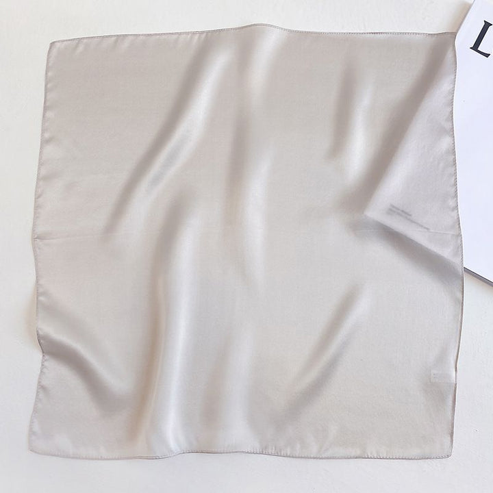 12"-35" Classic Solid Color 100% Mulberry Silk Square Scarves