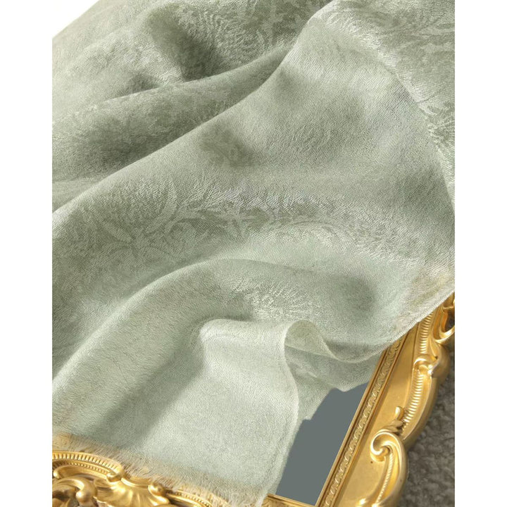 Women Summer Elgant Jacquard Lightweight Cashmere Square Shawl