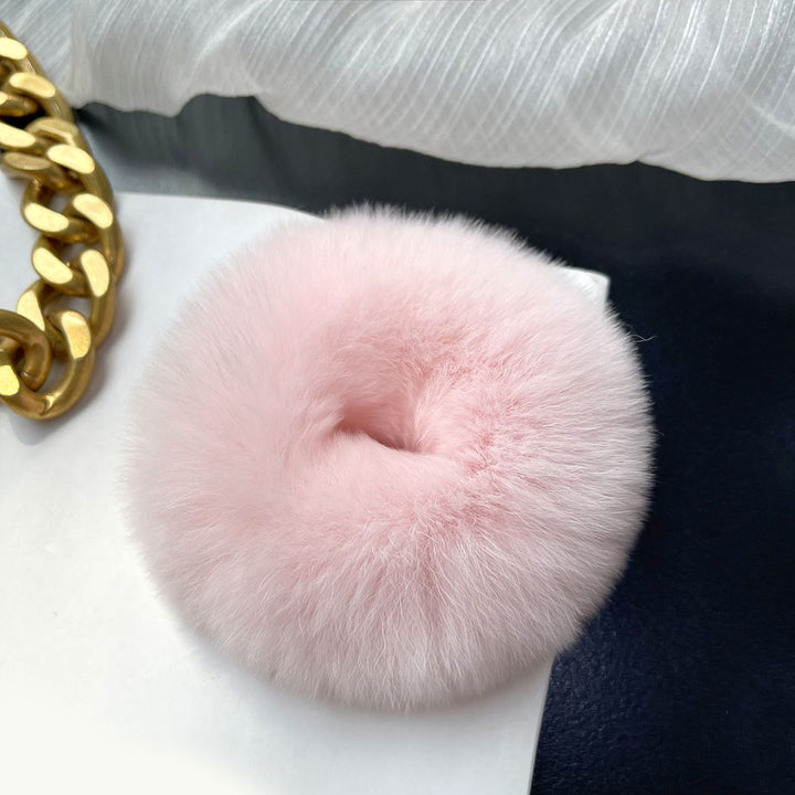 Soft Fluffy Rabbit Fur Scrunchies