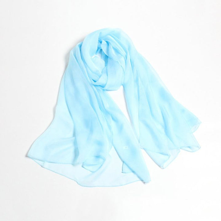71" x 43" Lightweight Solid Color 100% Silk Large Scarf