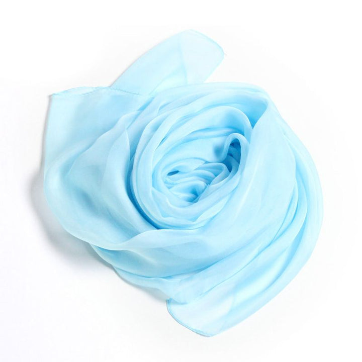 71" x 43" Lightweight Solid Color 100% Silk Large Scarf
