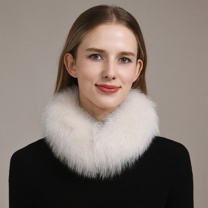 Women’s Real Fox Fur Collar Scarf Genuine Plush Winter Neck Warmer Wrap