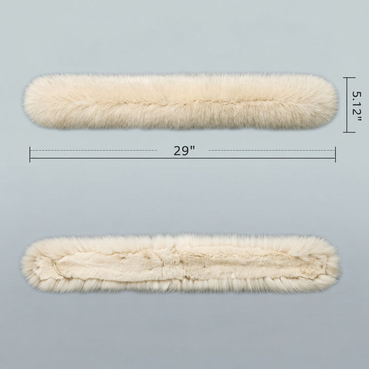 Women’s Real Fox Fur Cross-Over Scarf Genuine Plush Winter Fur Neck Warmer Collar