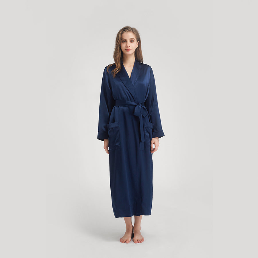 22 Momme Womens Luxurious Floor-Length Silk Robe LSP007 – Luxurysilkpjs