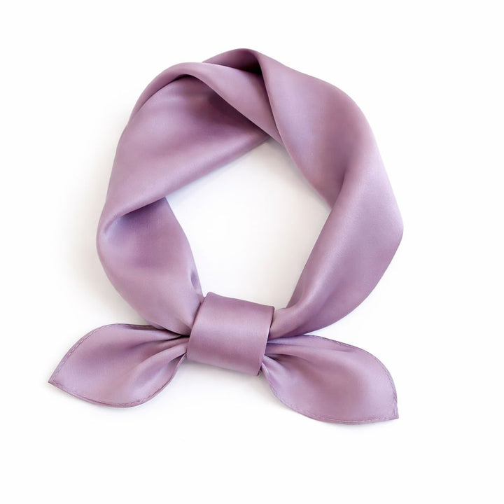 12"-35" Classic Solid Color 100% Mulberry Silk Square Scarves