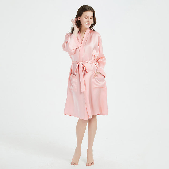 Double-Sided Silky Luxury Mulberry Silk Robe for Women LSP020