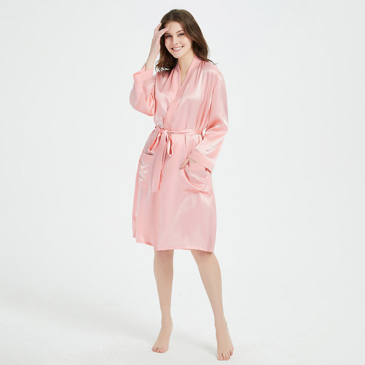 Double-Sided Silky Luxury Mulberry Silk Robe for Women LSP020