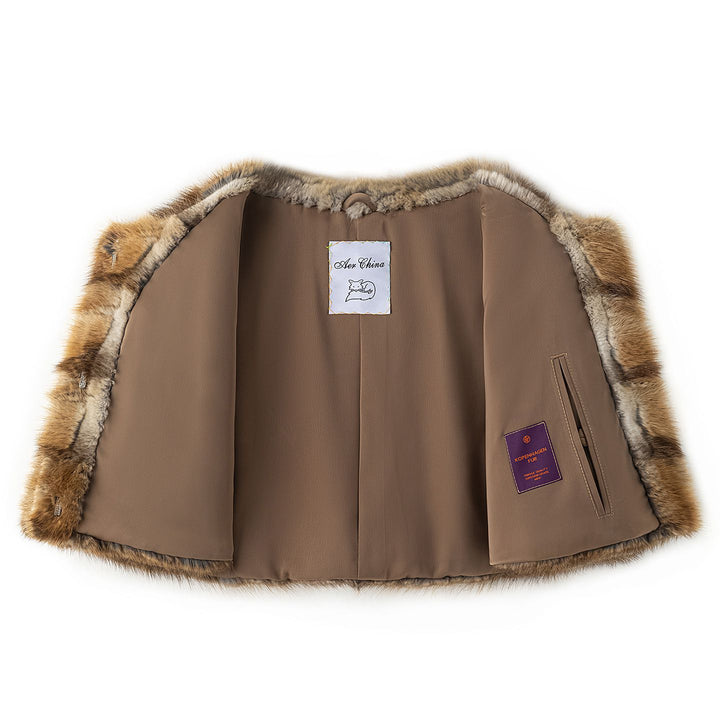 Genuine Mink Fur Shawl Wrap Capelet Stole Soft Warm Fur Shoulder Wrap for Women