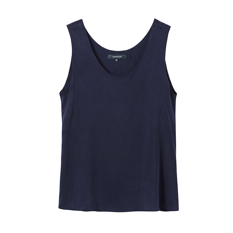 22 Momme Round Neck Silk Tank Top For Women