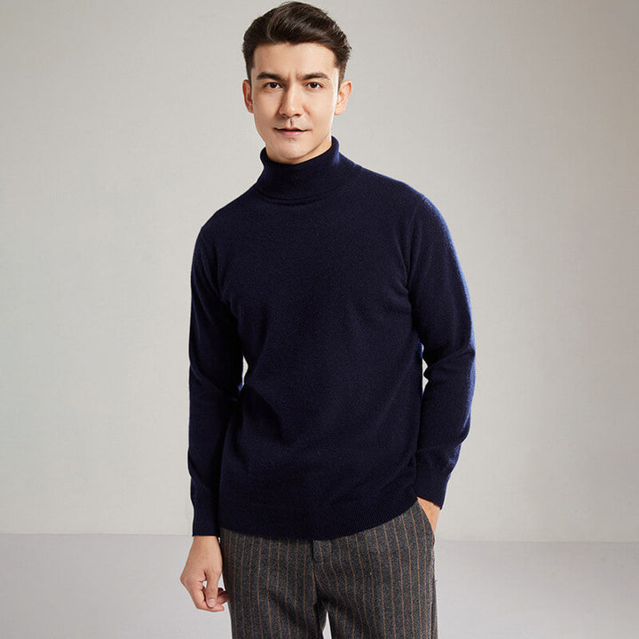 Men's Classic 100% Cashmere Turtleneck Sweater
