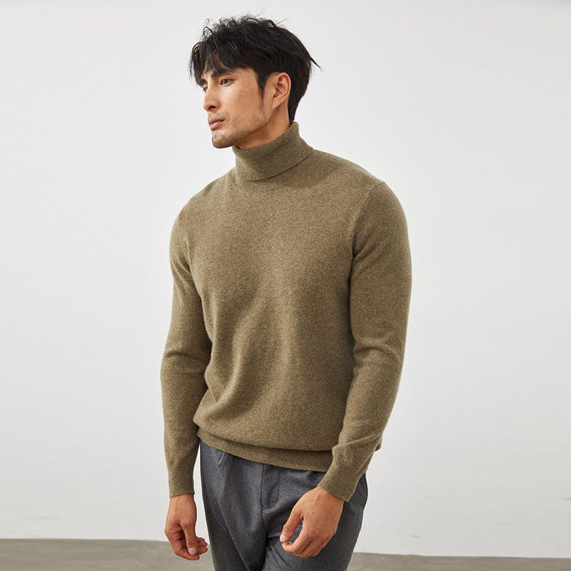 Men's Classic 100% Cashmere Turtleneck Sweater