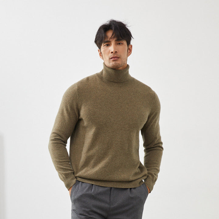 Men's Classic 100% Cashmere Turtleneck Sweater