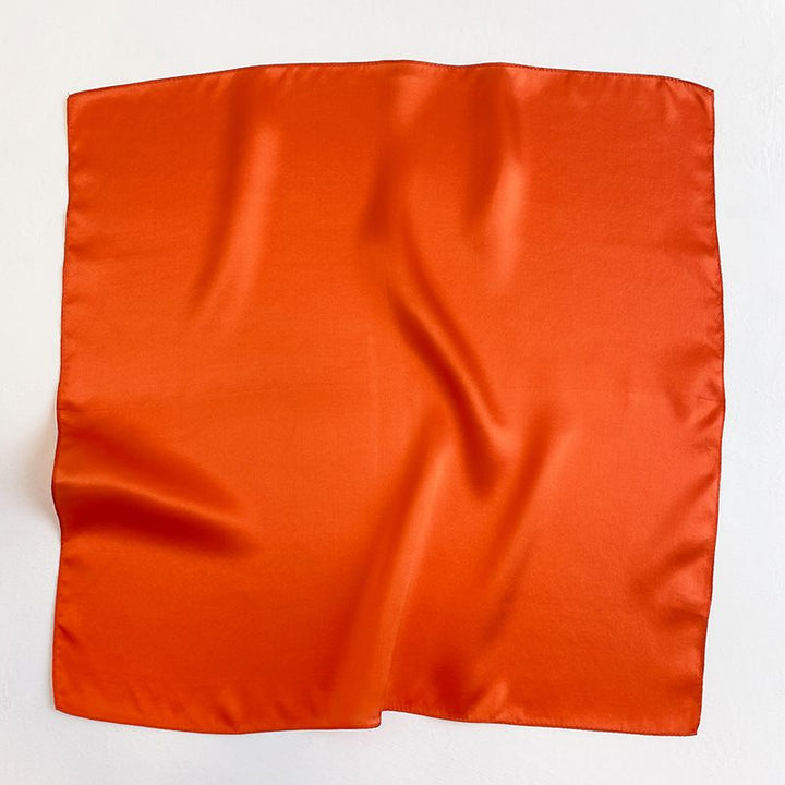 12"-35" Classic Solid Color 100% Mulberry Silk Square Scarves