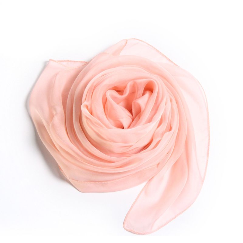 71" x 43" Lightweight Solid Color 100% Silk Large Scarf