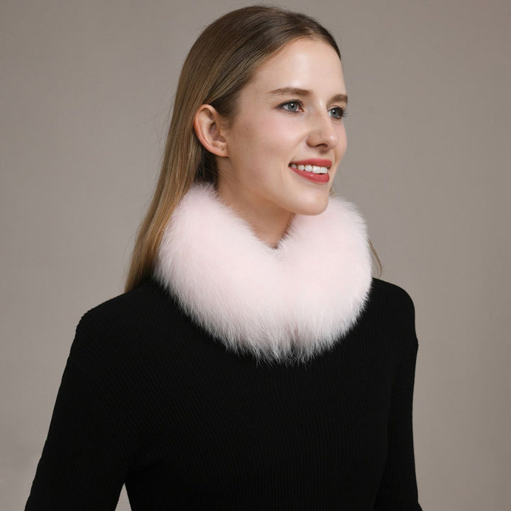 Women’s Real Fox Fur Collar Scarf Genuine Plush Winter Neck Warmer Wrap