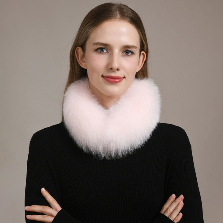 Women’s Real Fox Fur Collar Scarf Genuine Plush Winter Neck Warmer Wrap
