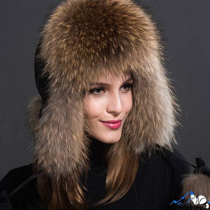 Real Fox Fur Trapper Hats for Women Winter Outdoor Cold Weather Fluffy Fuzzy Furry Genuine Fur Hats