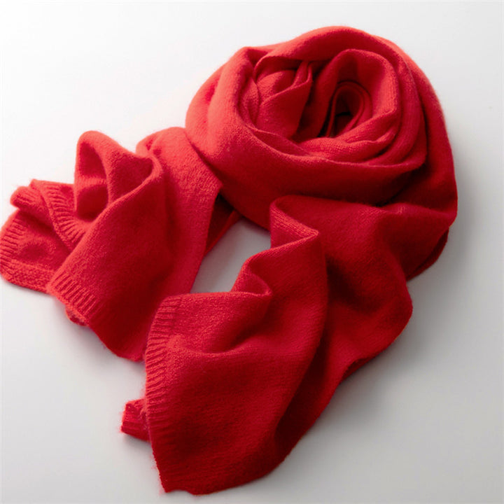 Fall and Winter Solid Color Pure Cashmere Scarf for Women