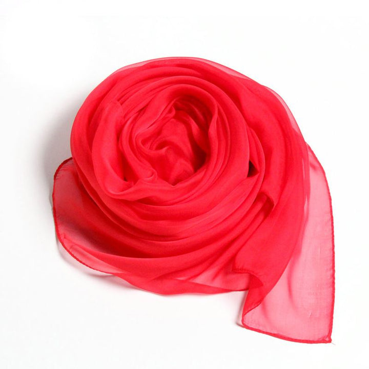 71" x 43" Lightweight Solid Color 100% Silk Large Scarf