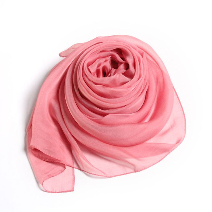 71" x 43" Lightweight Solid Color 100% Silk Large Scarf