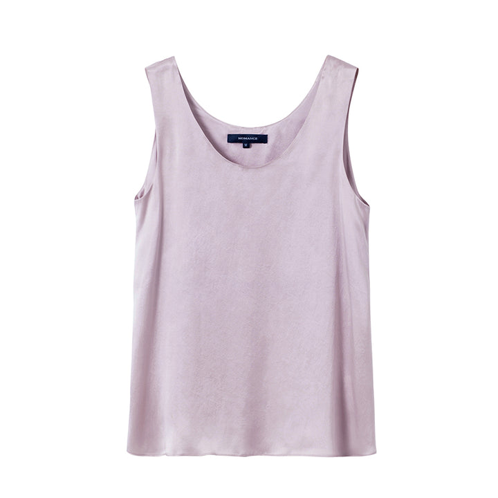 22 Momme Round Neck Silk Tank Top For Women