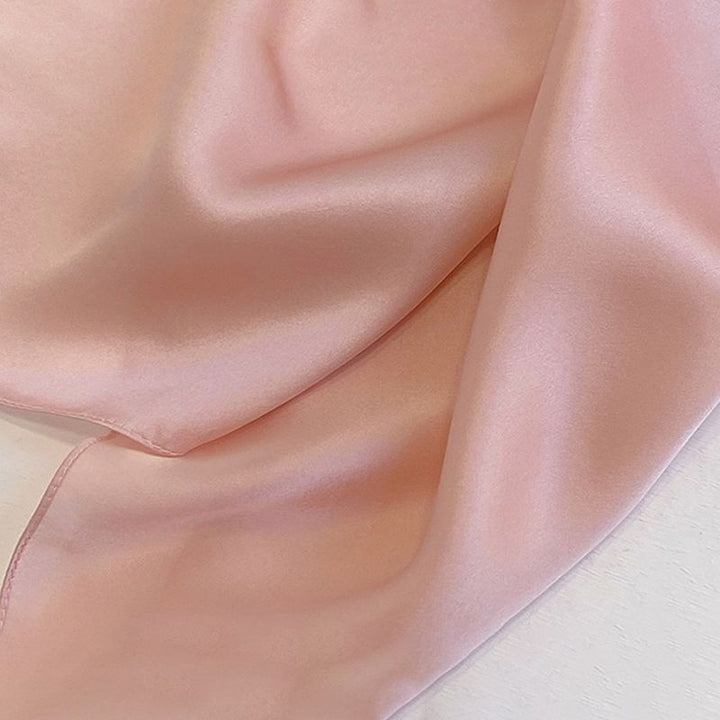 12"-35" Classic Solid Color 100% Mulberry Silk Square Scarves