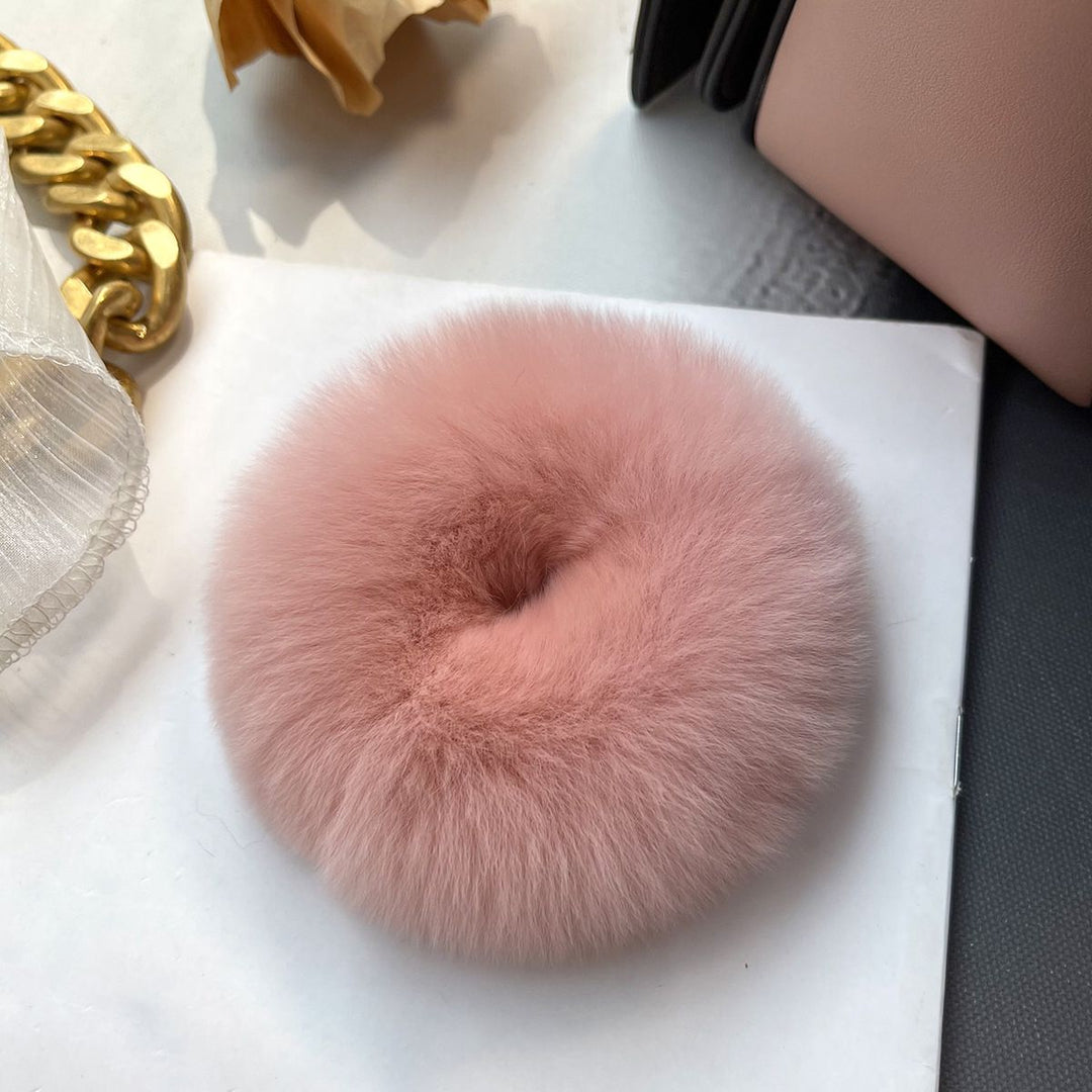 Soft Fluffy Rabbit Fur Scrunchies