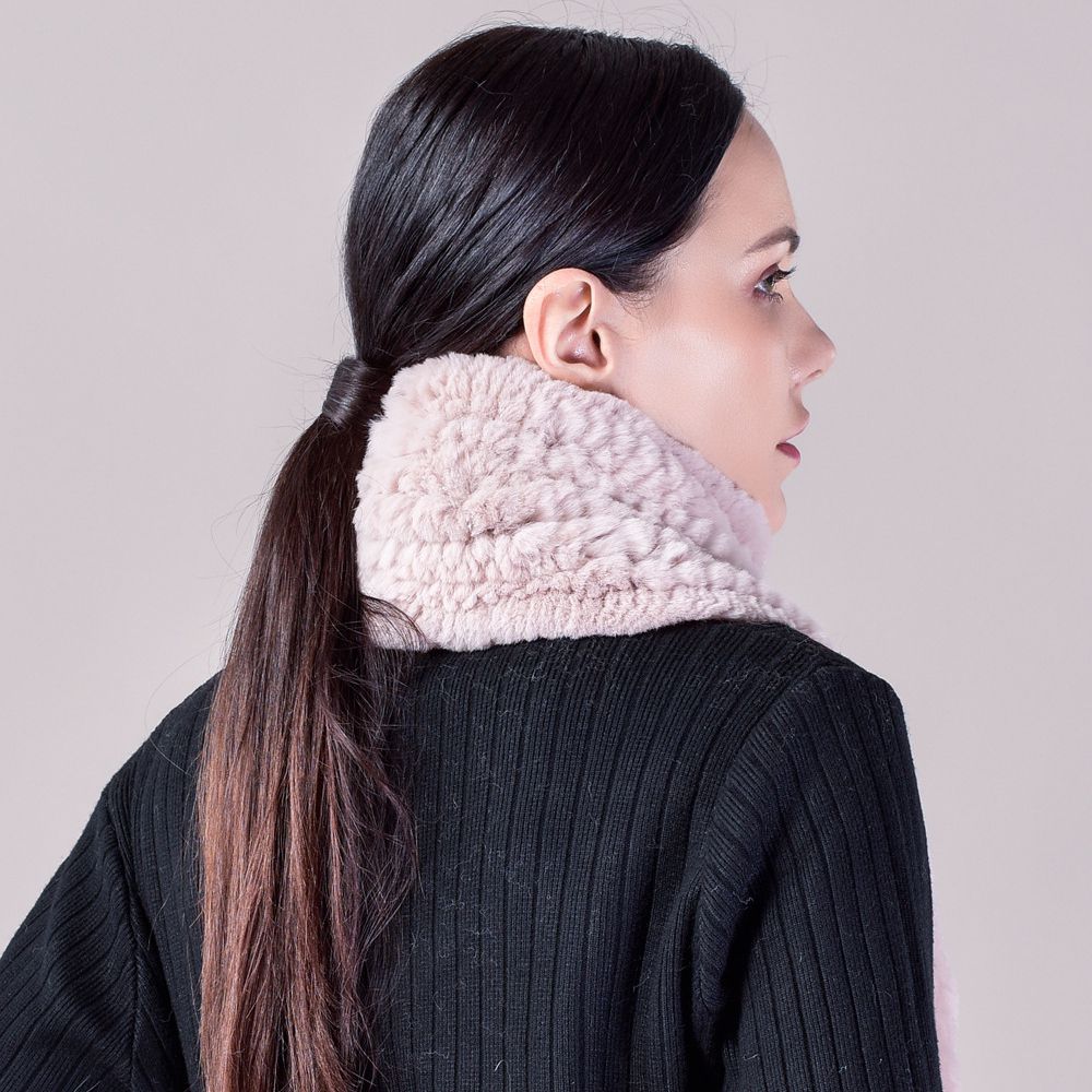 Real Rabbit Fur Scarf Women Winter Soft Warm Fashion Long Scarves