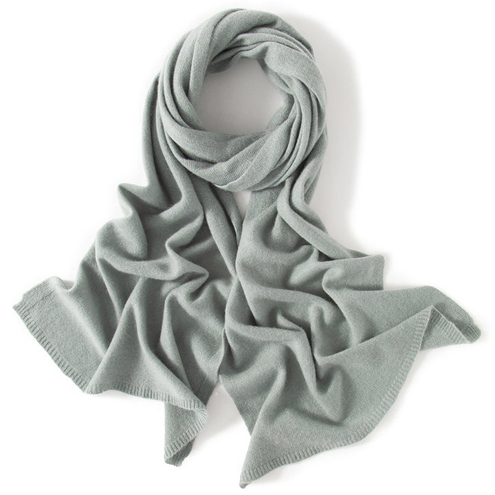 Fall and Winter Solid Color Pure Cashmere Scarf for Women